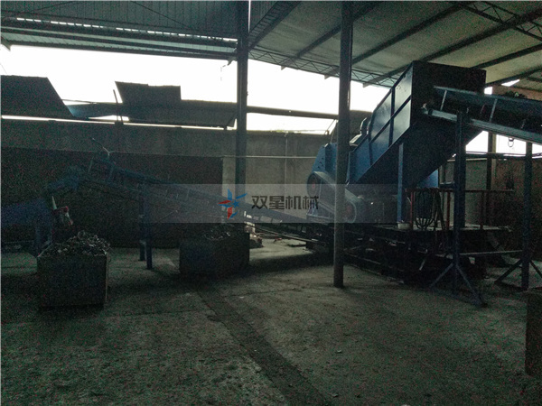 废金属粉碎机设备河北邢台客户安装现场