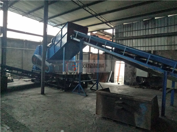 废金属粉碎机设备河北邢台客户安装现场