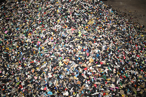 废旧塑料混合物料